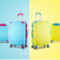 Color Blocking Youth Travel Trolley Suitcase Colorful ABS Luggage